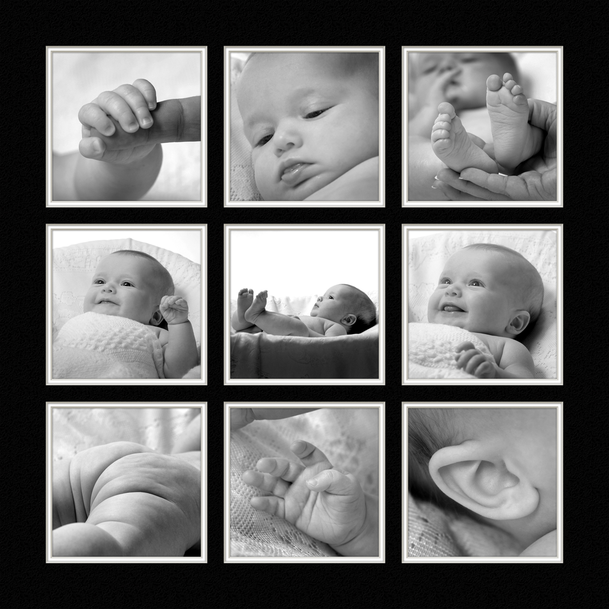 Babies Cutie Kissables Portrait Collage
