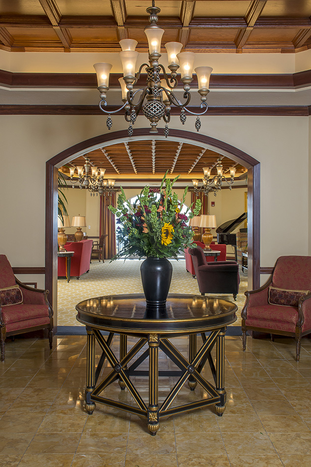 Interior photograph of Kenwood Retirement lobby by Dan Cleary of Cleary Creative Photography in Dayton Ohio