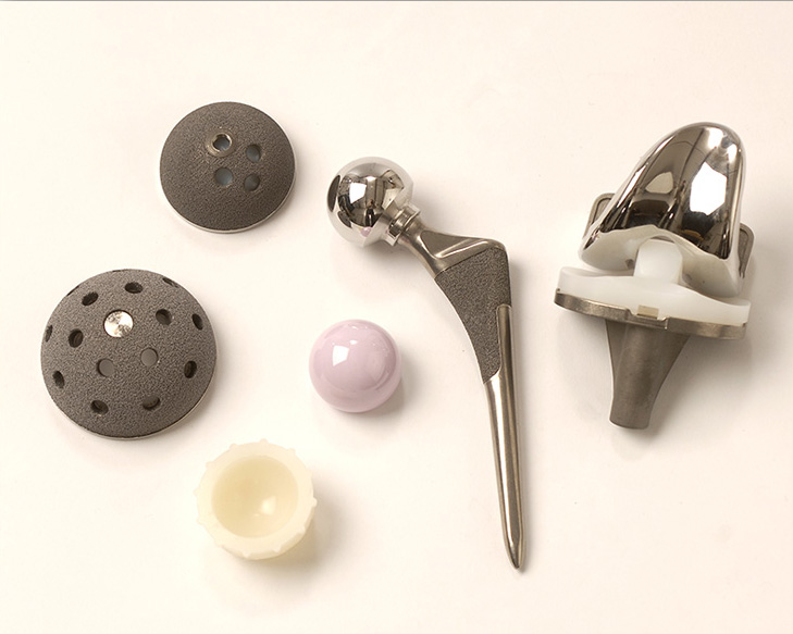 studio photograph of hip replacement parts by Cleary Creative Photography in Dayton Ohio