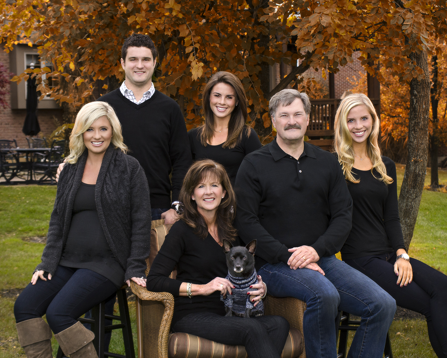 fall family home portrait in Centervill Ohio by Dan Cleary of Cleary Creative Photography