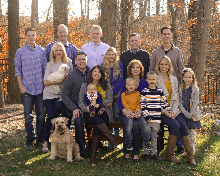 fall family home portrait in Springboro Ohio by Dan Cleary of Cleary Creative Photography