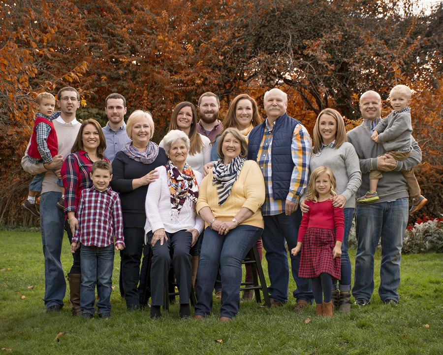 family portrait in the fall at Smith Garden Oakwood Ohio by Dan Cleary of Cleary Creative Photography