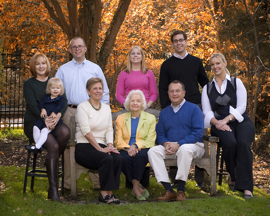 fall family portrait at Smith Garden in Oakwood Ohio by Dan Cleary of Cleary Creative Photography
