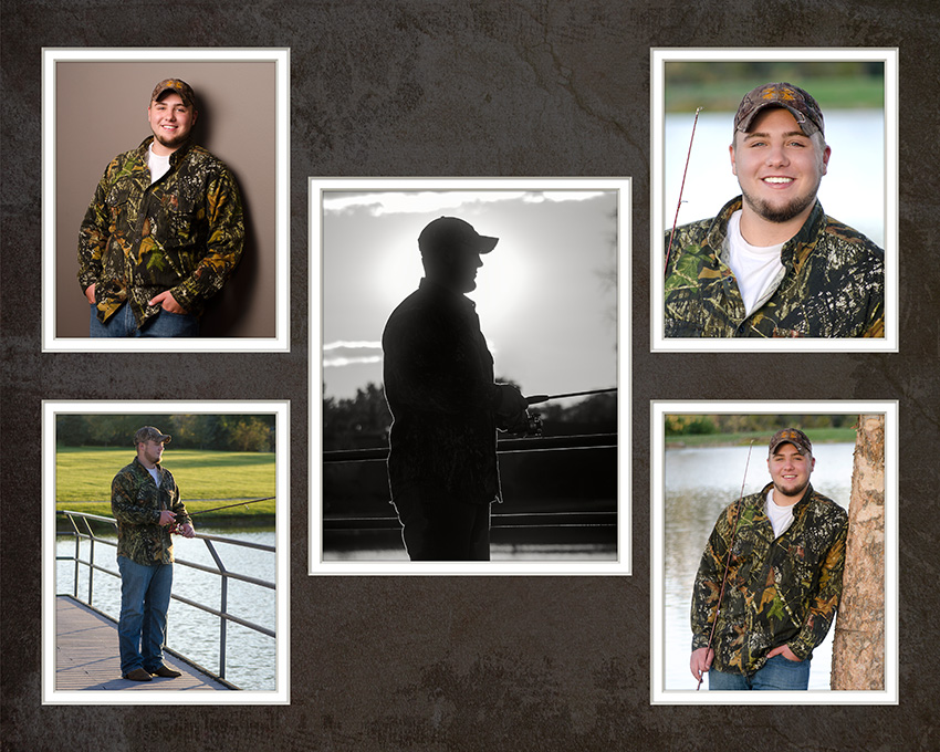 high school senior portrait of boy fishing bt Dan Cleary of Cleary Creative Photography in Dayton Ohio