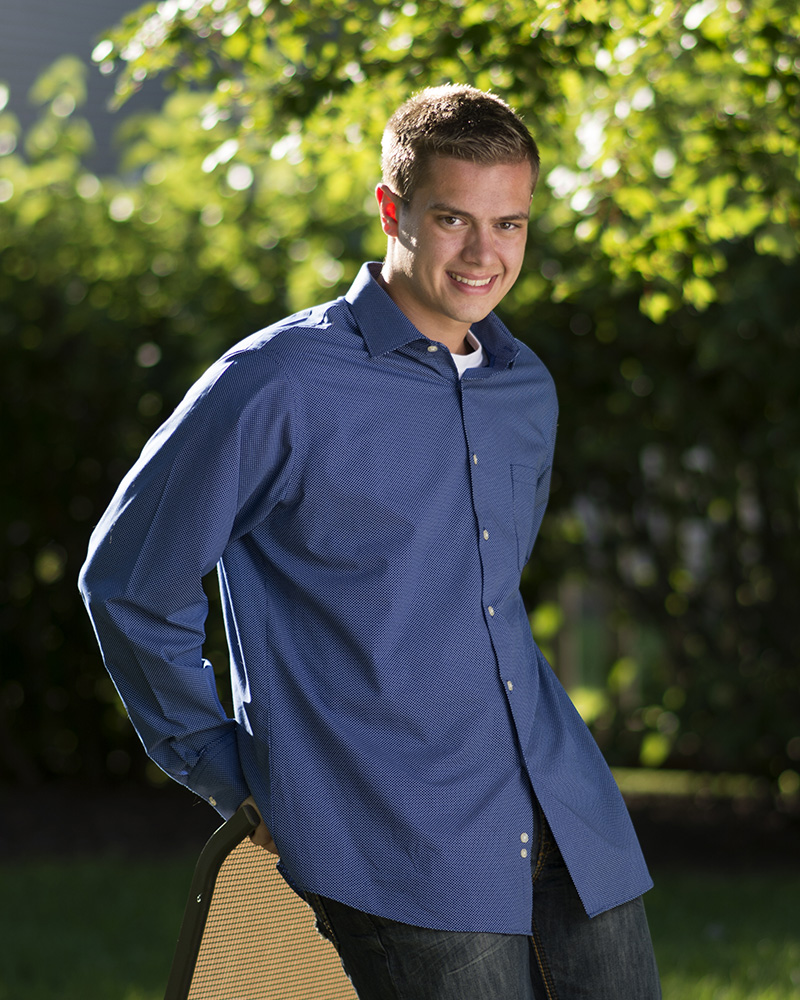 outdoor high school senior portrait of boy by Cleary Creative Photography in Dayton Ohio