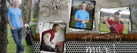 High School senior boy portrait collage