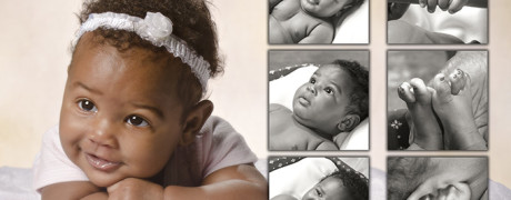 African American 3 month baby portrait by Dan Cleary of Cleary Creative Photography in Dayton Ohi
