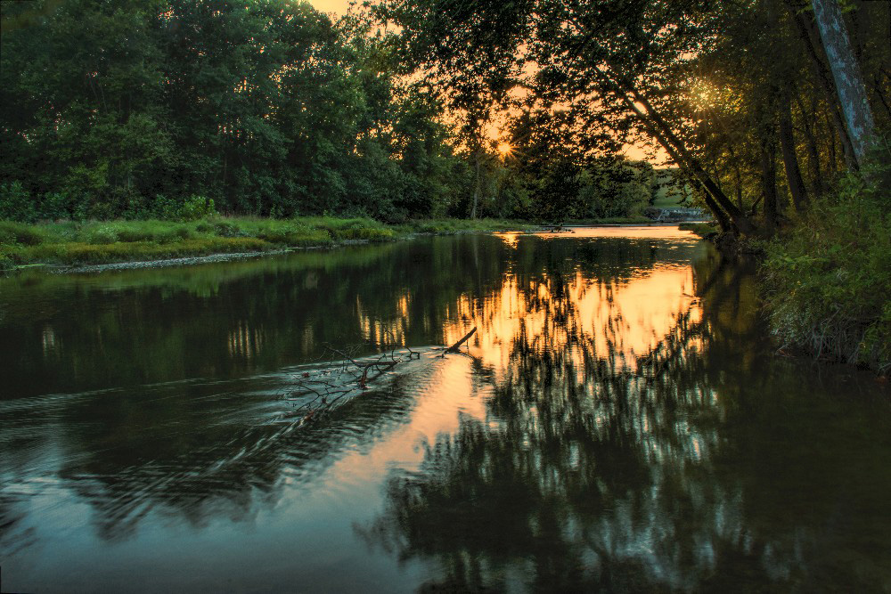 Miami River at sunset Englewood Metro Park Ohio by Dan Cleary of Cleary Creative Photography in Dayton Ohio