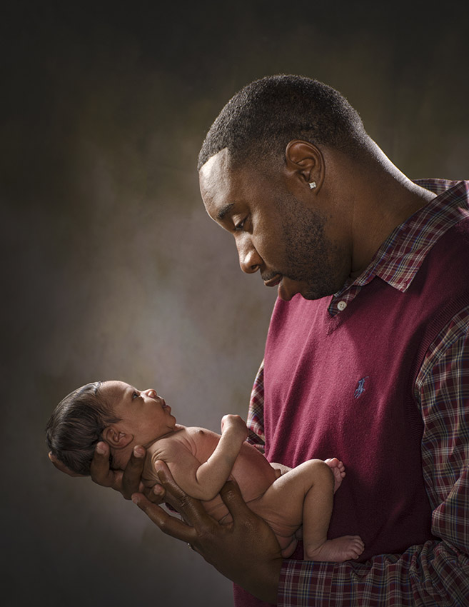 Daddy and Baby portrait by Cleary Creative Photography in Dayton Ohio