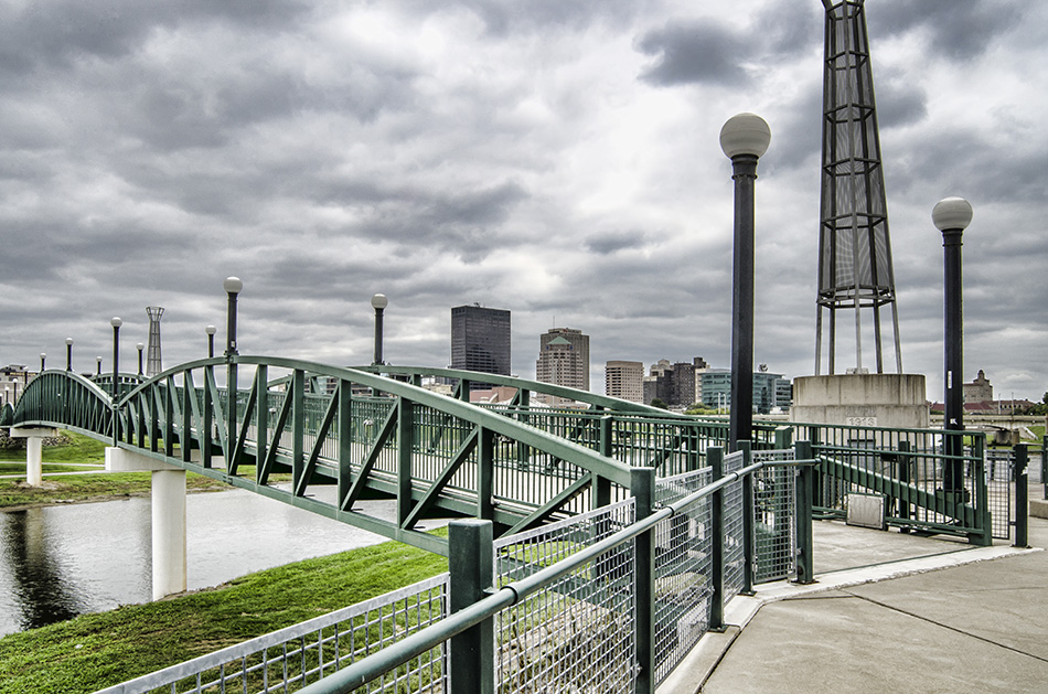 Deed Park bridge downtown Dayton Ohio by Dan Cleary of Cleary Creative Photogaphy