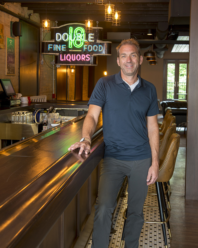 photograph of Marty, owner of Timothy's Bar in Dayton, Ohio by Dan Cleary of Cleary Creative Photography