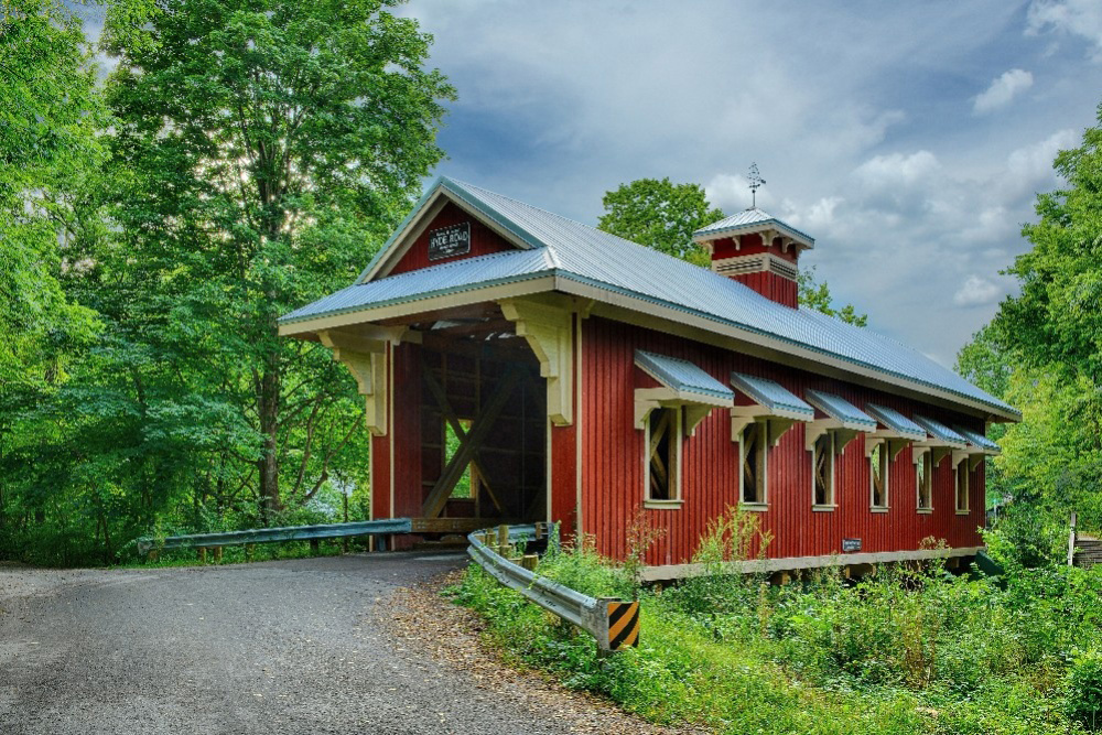 Hyde Road covered bridge by Dan Cleary of Cleary Creative Photography in Dayton Ohio