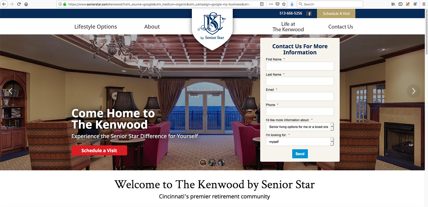 Kenwood Retirement Village web page by Dan Cleary of Cleary Creative Photography in Dayton Ohio