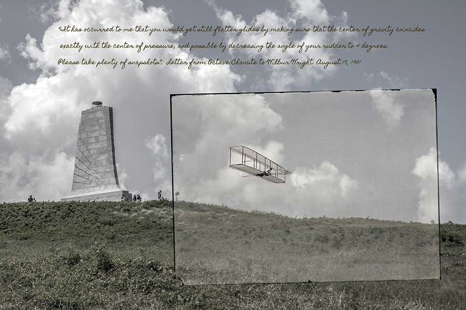 Wright Brothers Gliding Off Of Big Kill Devil Hill by Dan Cleary of Cleary Creative Photography