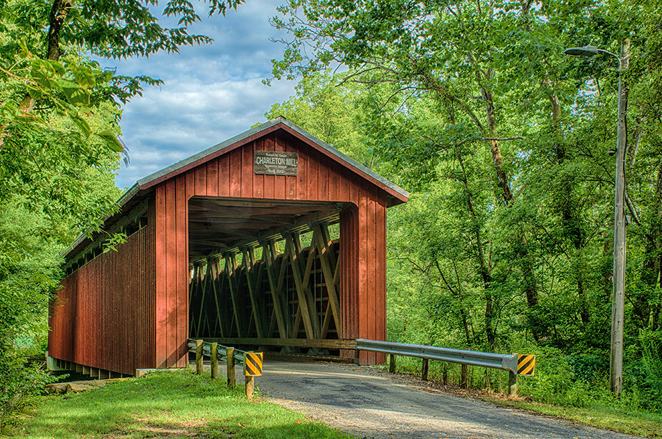 Charleston Mill covered bridge by Dan Cleary of Cleary Creative Photography in Dayton Ohio