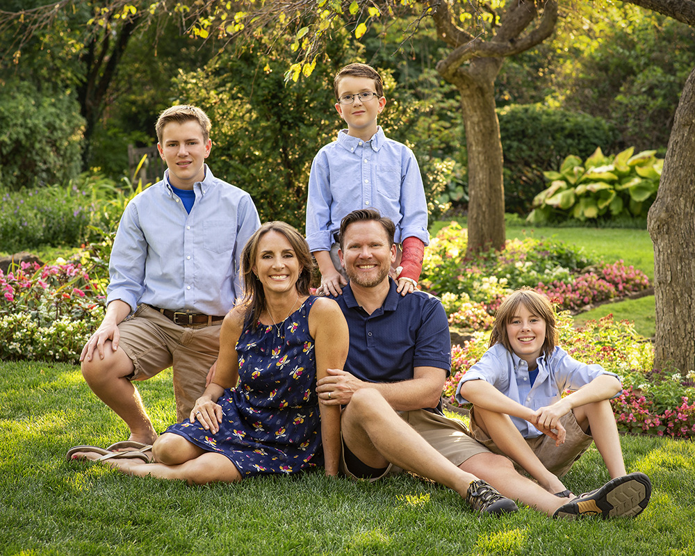 family portrait at park by Dan Cleary of Cleary Creative Photography in Dayton Ohio