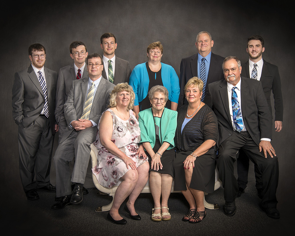studio family portrait by Dan Cleary of Cleary Creative Photography in Dayton Ohio