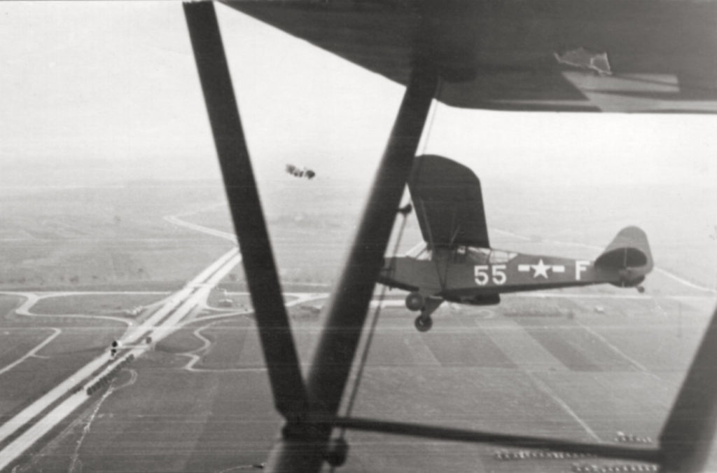 Frank Cleary flying during WWII