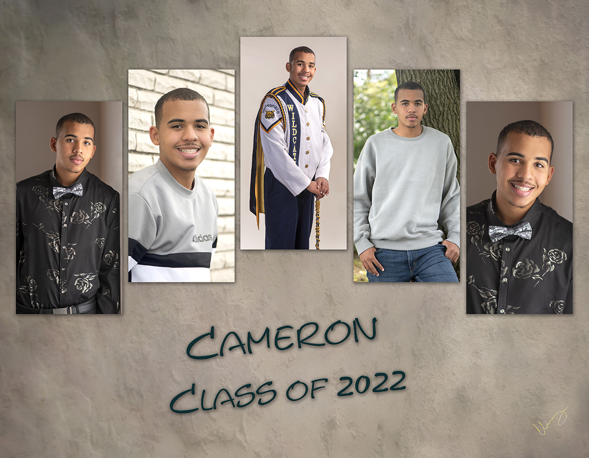 high school senior boy collage photograph by Dan Cleary of Cleary Creative Photography in Dayton, Ohio