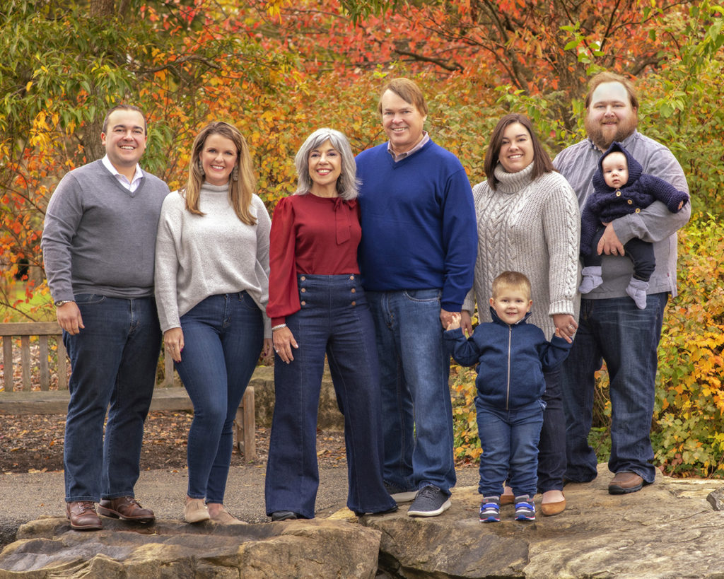 Fall family portrait in Cox Arboretum by Dan Cleary