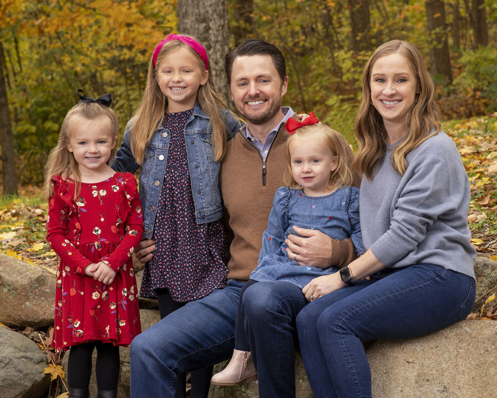Fall family outdoor portrait by Dan Cleary