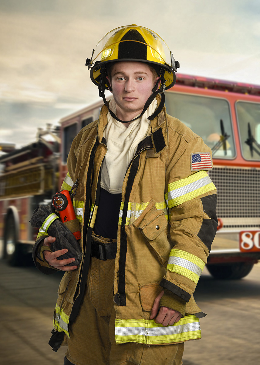 high school senior firefighter by Dan Cleary dayton Ohio